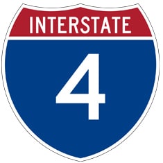 I-4 Interestate used when visiting florida and disney world