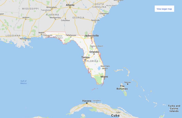 Google Map of florida